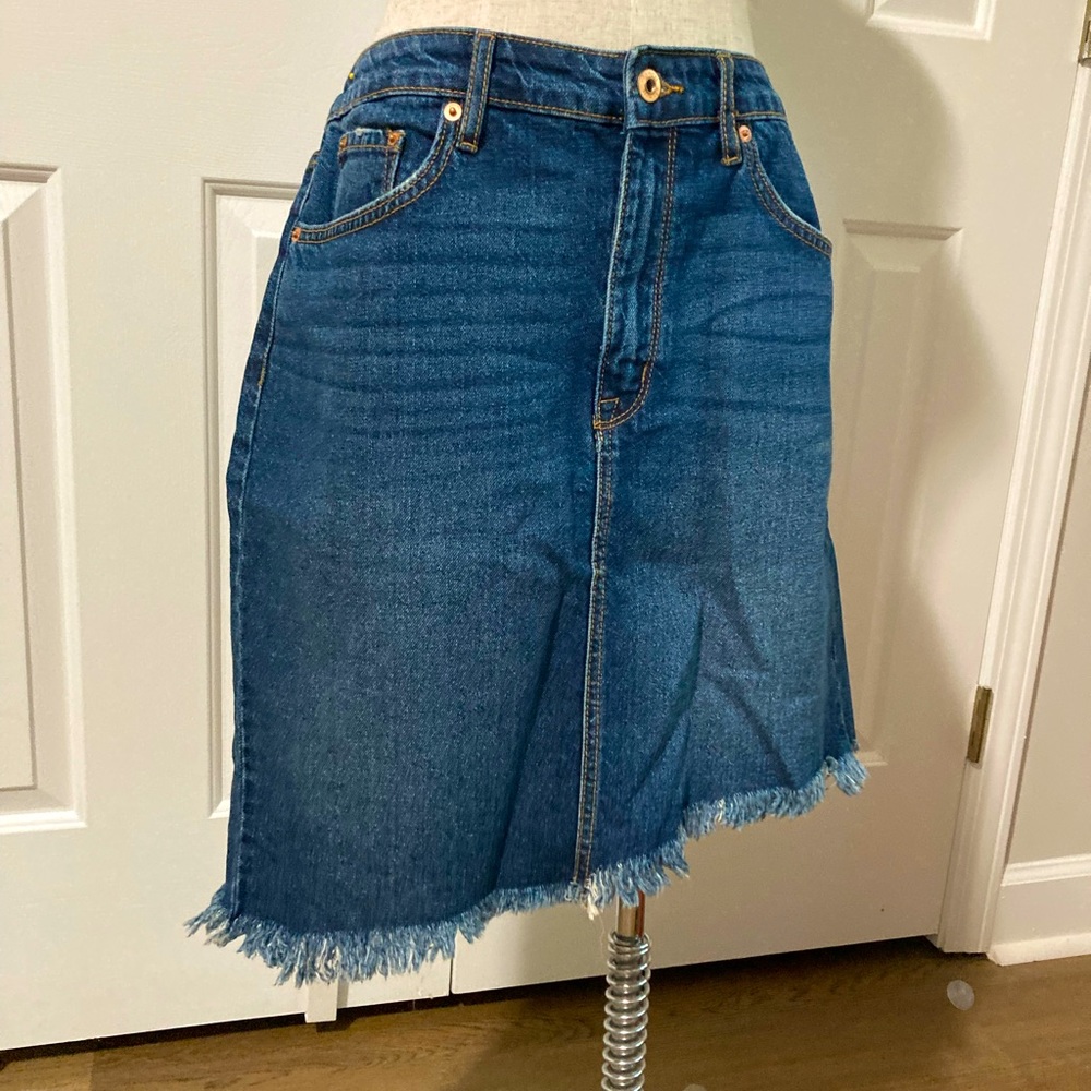 Ella Miss asymmetric denim skirt